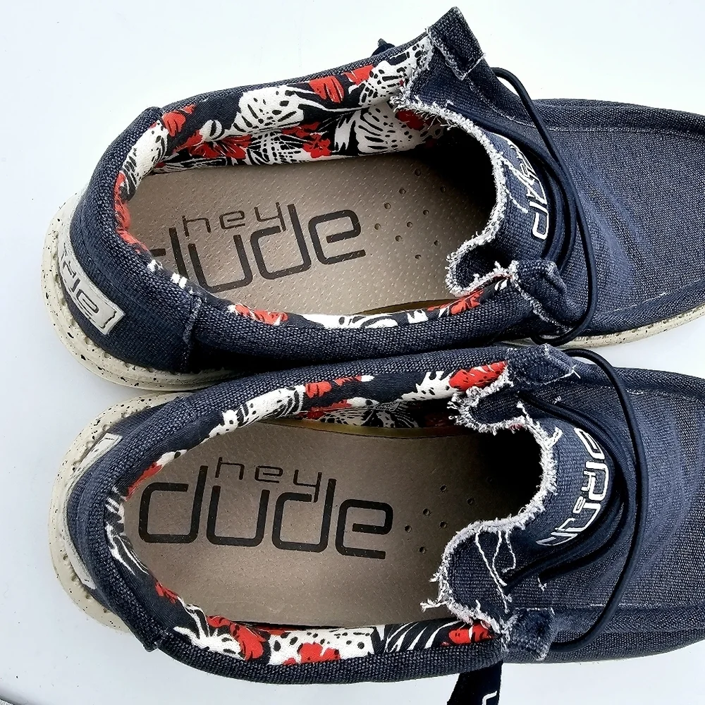 Hey Dude Wally Stretch Sox Blue Loafer Shoes